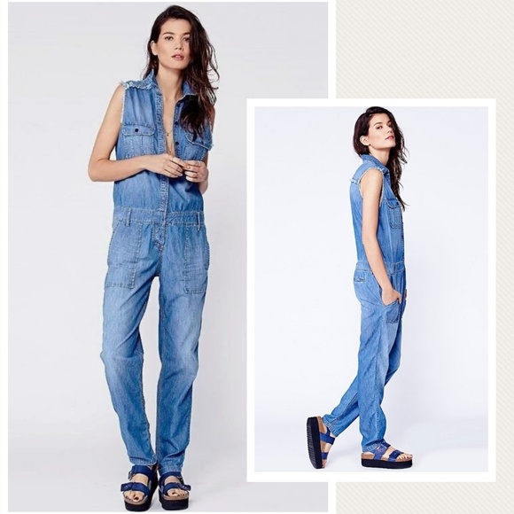 etienne marcel denim jumpsuit